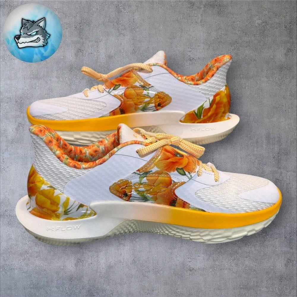 Men Under Armour Fox 2 POPPY White Gold Basketball Shoes Size 12 6013949-100